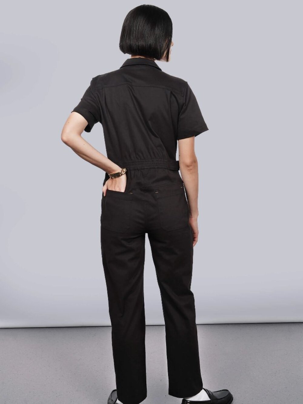Wildfang The Essential High Waisted Coverall in Wink - Picture 2 of 8